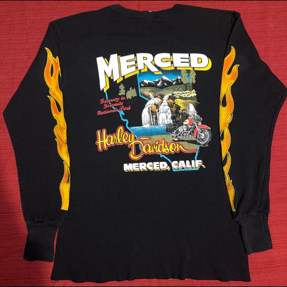 Harley Davidson men’s Long sleeve black graphic thermal